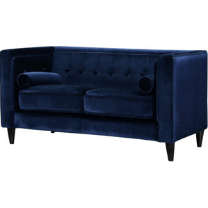 Willa Arlo Interiors Roberta Velvet Chesterfield Loveseat Willa Arlo Interiors Roberta Velvet Chesterfield Loveseat