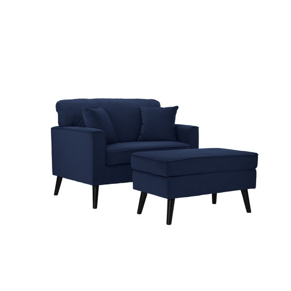 Pogue Armchair and Ottoman by Latitude Run