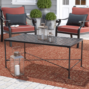 Outdoor Coffee Tables You Ll Love Wayfair Hanselman Iron Coffee Table
