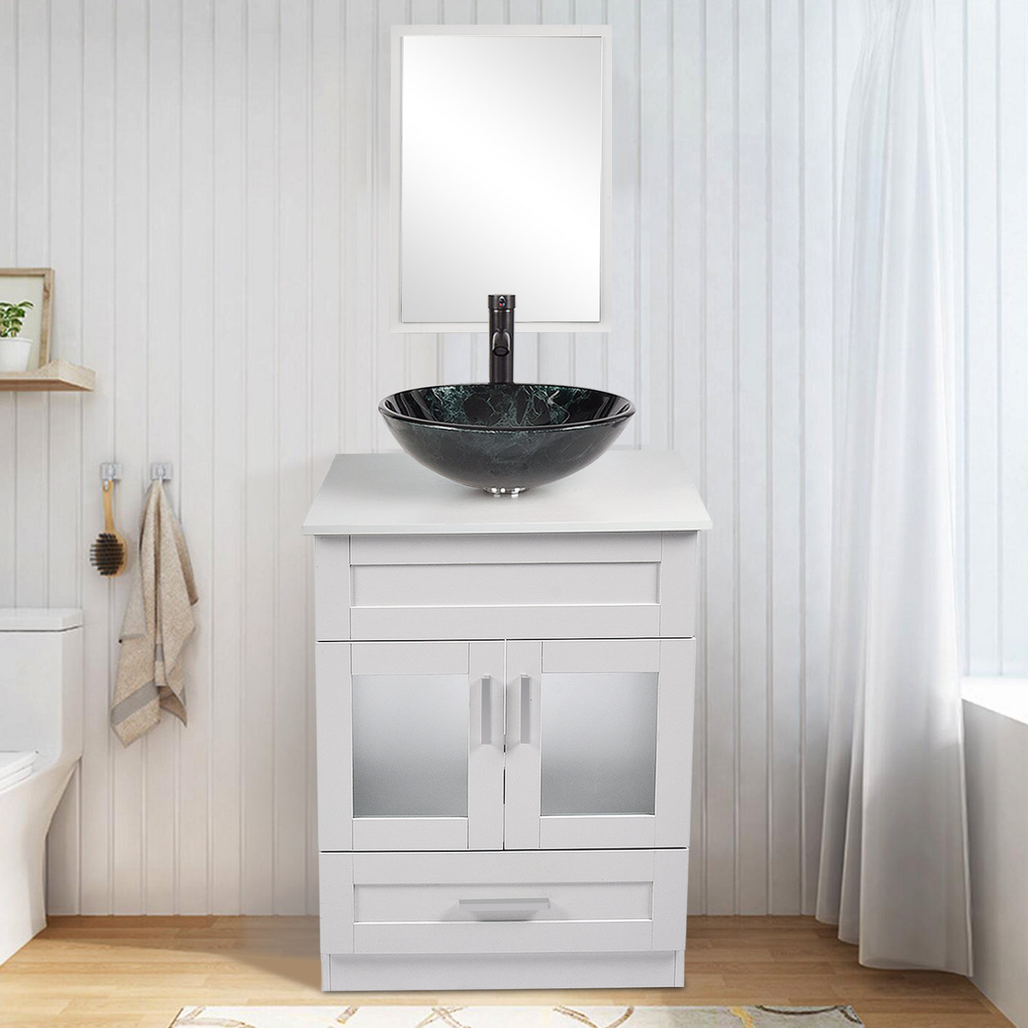 Brayden Studio Alstead 24 Single Bathroom Vanity Set With Mirror Wayfair