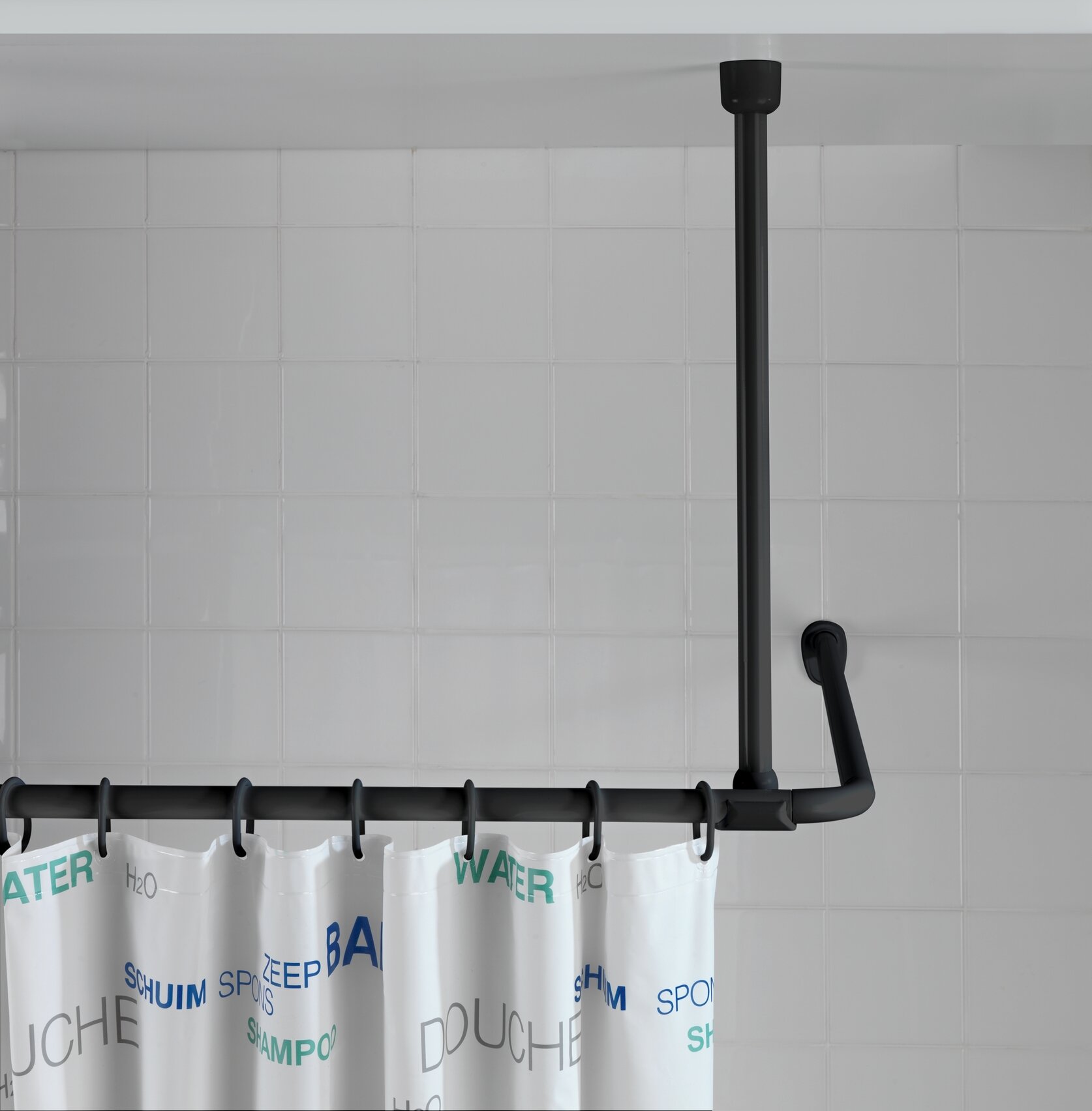 Symple Stuff Abie 57cm Ceiling Support For Shower Curtain Rods Wayfair Co Uk