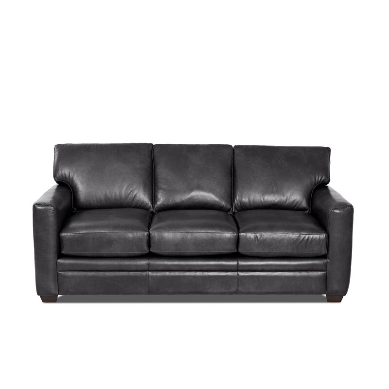 Klaussner Furniture Carleton Leather Sofa Reviews Wayfair