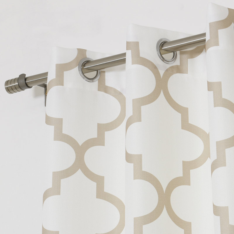 Mercury Row Arrey Basketweave Geometric SemiSheer Grommet Curtain