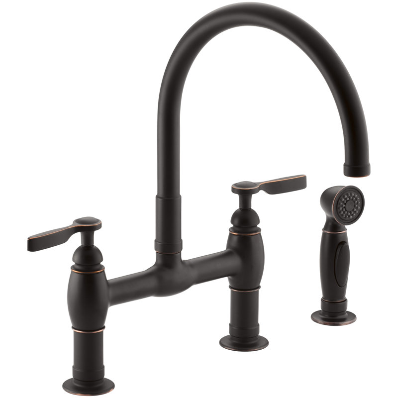 K 6131 4 Sn Vs 2bz Kohler Parq Pull Down Touch Bridge Faucet With