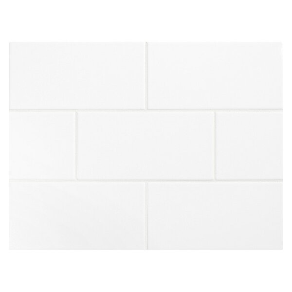 Value Series 3 x 6 Ceramic Subway Tile in Bright Glossy White by WS Tiles