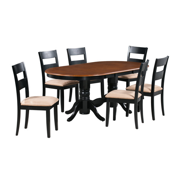Santino 7 Piece Extendable Solid Wood Dining Set By Alcott Hill Read Reviews