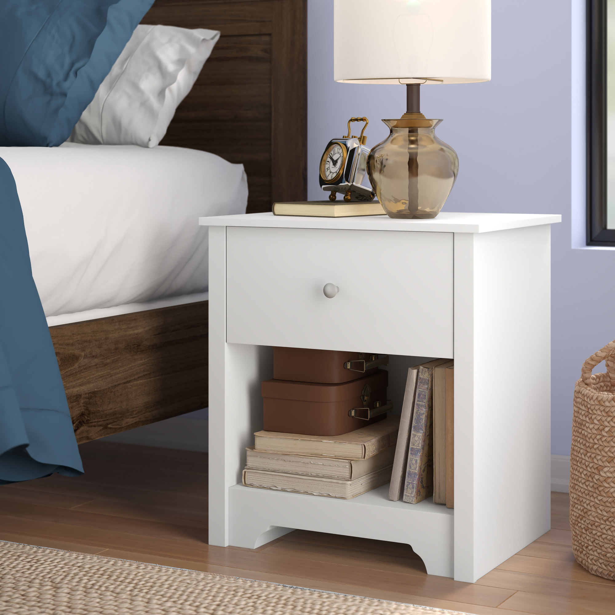 Andover Mills Olympia 1 Drawer Nightstand Reviews Wayfair
