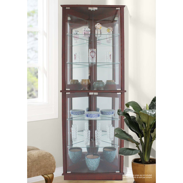 Andover Mills Randalstown Lighted Corner Curio Cabinet Reviews Andover Mills Randalstown Lighted Corner Curio Cabinet Reviews Wayfair