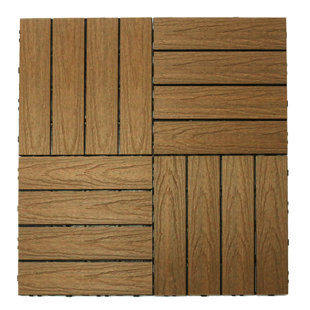 Teak Decking You Ll Love Wayfair Naturale Composite 12 X Interlocking Deck Tiles In Peruvian Teak