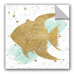 Wild Apple Silver Sea Life Aqua Fish Wall Decal