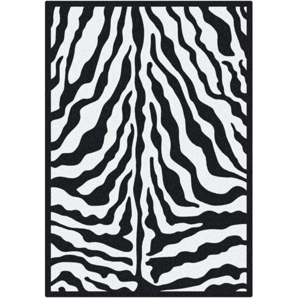 Milliken Black & White Zebra Glam Black Ink Area Rug & Reviews | Wayfair