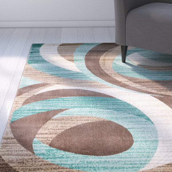 Rick Teal Area Rug by Zipcode Design
