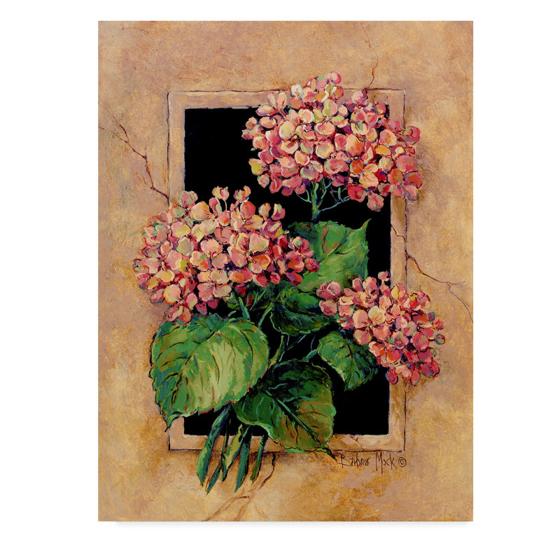 Fleur De Lis Living Framed Hydrangeas Acrylic Painting Print On