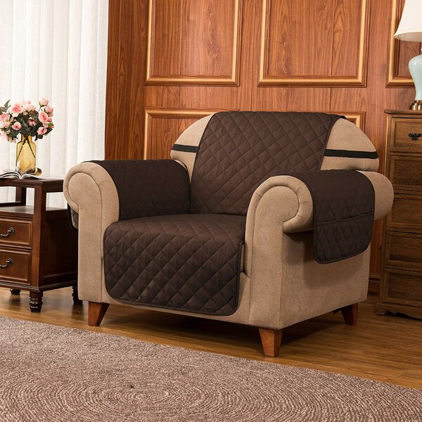Quilted Reversible Box Cushion Armchair Slipcover By Winston Porter