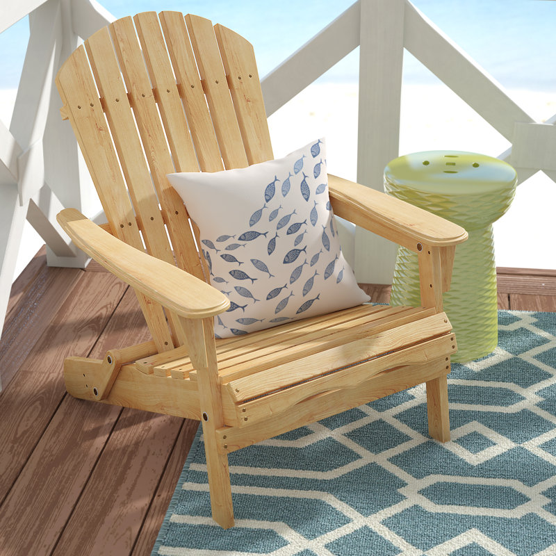 Beachcrest Home Cuyler Solid Wood Folding Adirondack Chair & Reviews