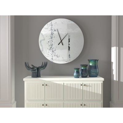 Ultra Instantaneous Abstract Metal Wall Clock Latitude Run Size Large