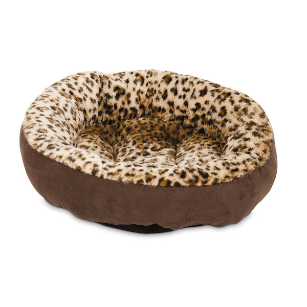 Round Animal Print Bolster Dog Bed by Petmate