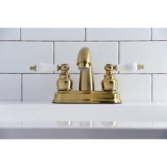 Kingston Brass FB5611NDL NuvoFusion 4 Centerset Lavatory Faucet with Retail Pop-Up 3-5//8 in Spout Reach Polished Chrome