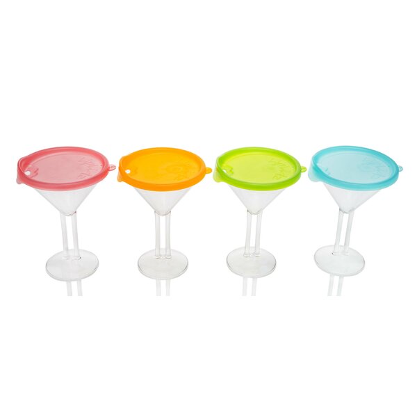 10 oz. Plastic Cocktail Glass (Set of 4) by LipLidz