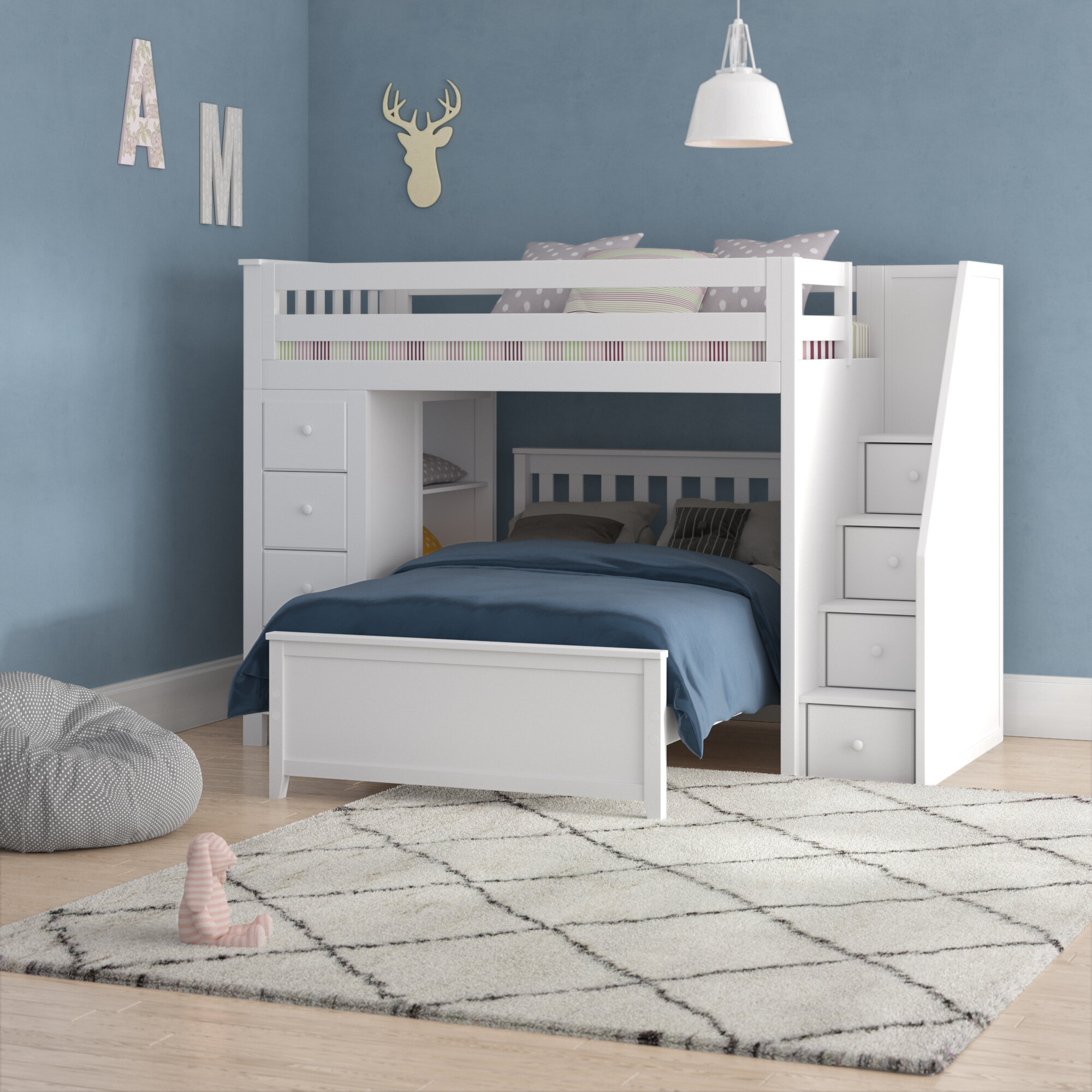 l shaped bunk beds for kids