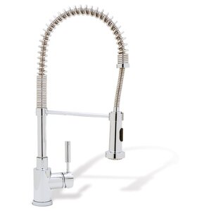 Meridian Single Handle Deck Mounted Kitchen Faucet with Pull Down Hand spray