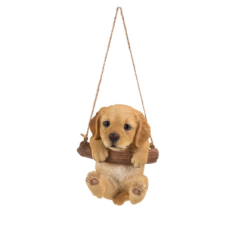 golden retriever puppy statue