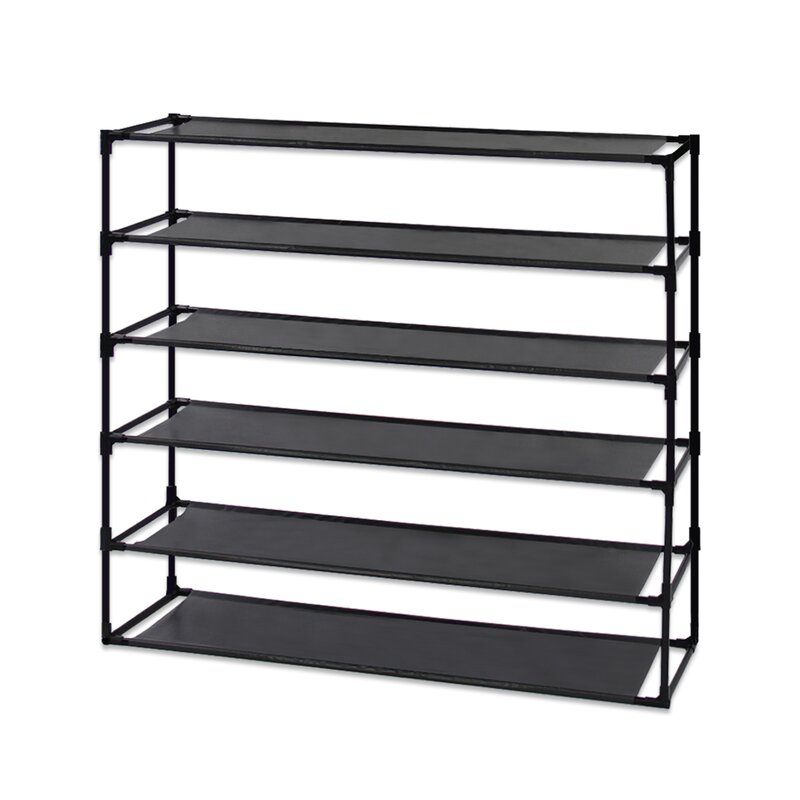 Rebrilliant 6 Tier Steel 60 Pair Shoe Rack Reviews Wayfair