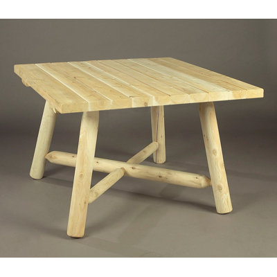 Solid Wood Dining Table Rustic Natural Cedar Furniture Finish: Natural