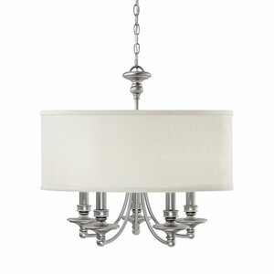 Wellington Matte Nickel 5-Light Drum Chandelier