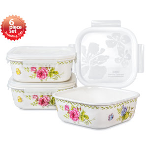 Ceramic Food Storage You Ll Love Wayfair Ashley Square 3 Container Food Storage Set