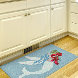 Nana Mermangel Hand-Tufted Blue Indoor/Outdoor Area Rug