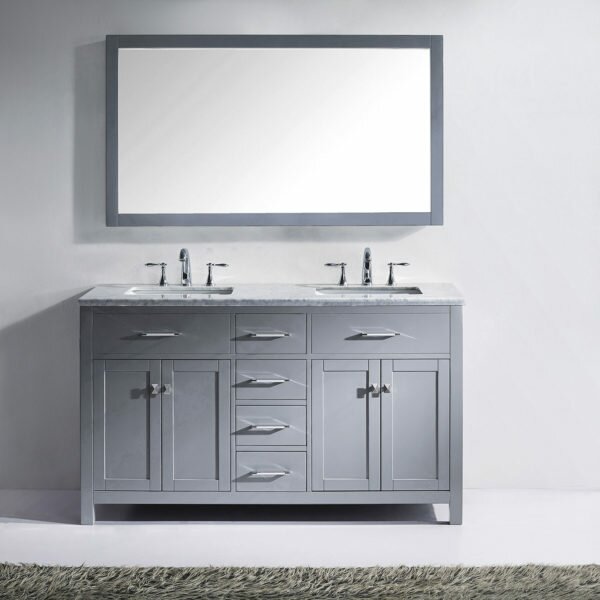 Kenilworth 59 Double Bathroom Vanity Set With Mirror Highland Dunes ...