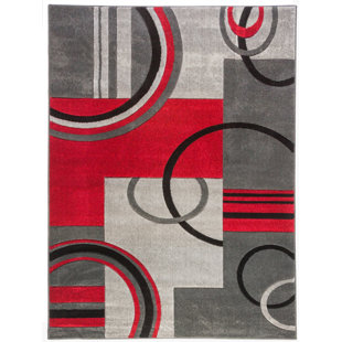 Red Rugs Wayfair Co Uk Ruby Modern Galaxy Waves Grey Red Area Rug