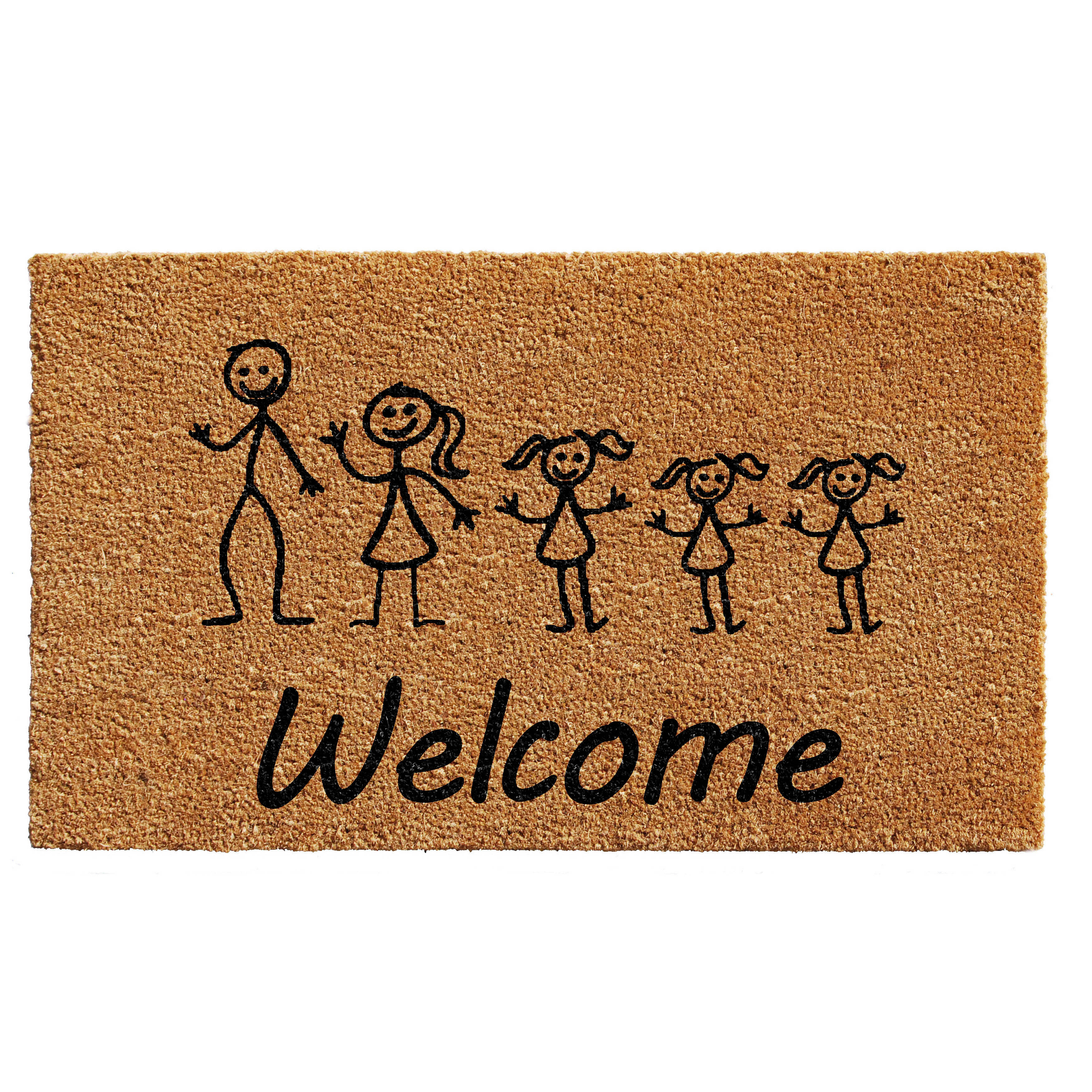Winston Porter Krupp Stick Family Non Slip Outdoor Door Mat Wayfair
