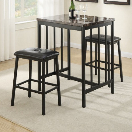 Kernville 3 Piece Counter Height Dining Set By A&J Homes Studio Reviews