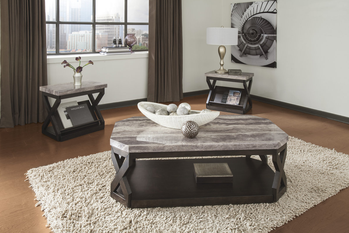 latitude run kelton 3 piece coffee table set & reviews | wayfair latitude run kelton 3 piece coffee table set & reviews | wayfair