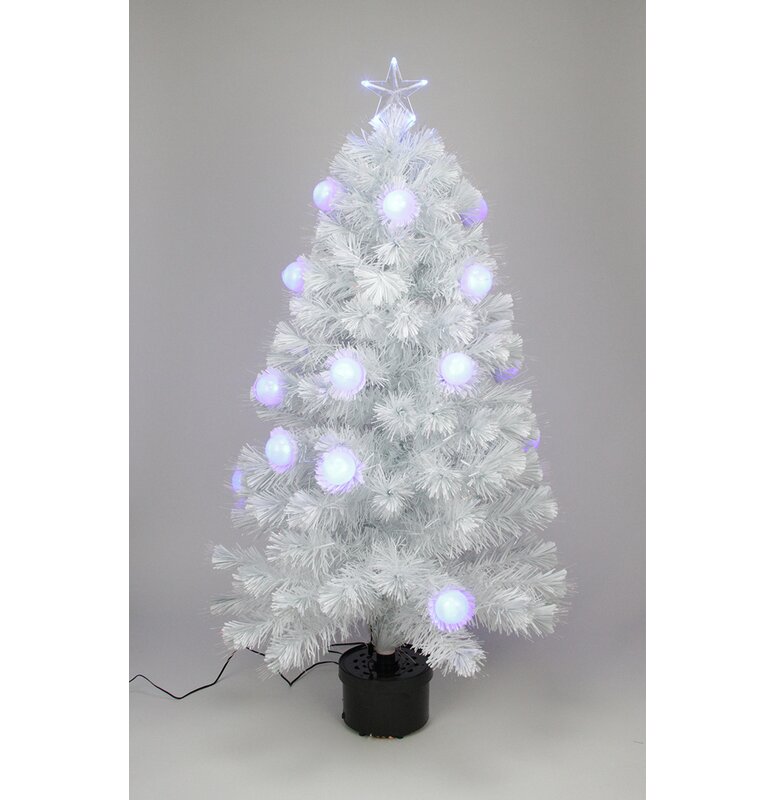 white artificial tree with lights