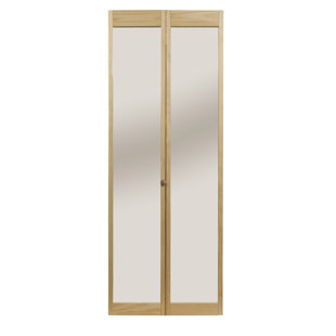 Solid Core Bifold Doors Wayfair Solid Wood Mirrored Bi Fold Doors