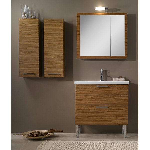 Luna 32 Single Bathroom Vanity Set with Mirror by Iotti by Nameeks