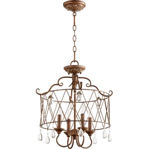 Jaune 4-Light Metal Candle-Style Chandelier