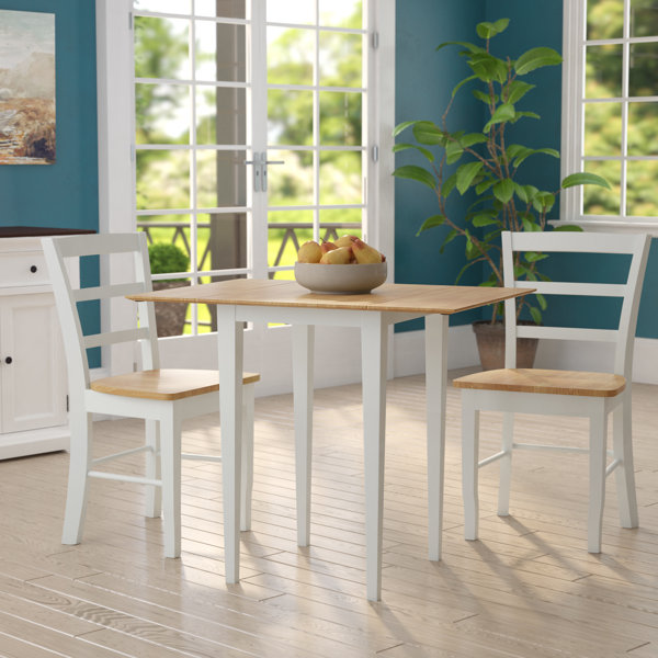 Colyer 3 Piece Counter Height Extendable Solid Wood Dining Set by Winston Porter Winston Porter