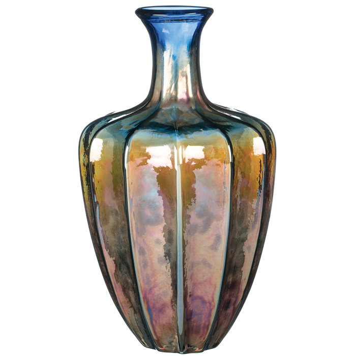 Bloomsbury Market Tekamah Extra Large Iridescent Sunset Glass