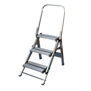 Xtend and Climb 3-Step Aluminum Folding Safety Step Stool with 330 lb. Load sc 1 st Wayfair : safety step stool - islam-shia.org