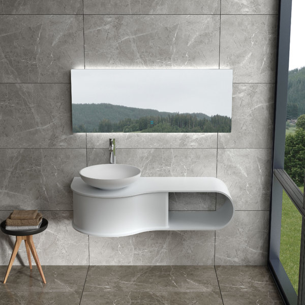 Cherry 47 Wall Mounted Single Bathroom Vanity by Orren Ellis
