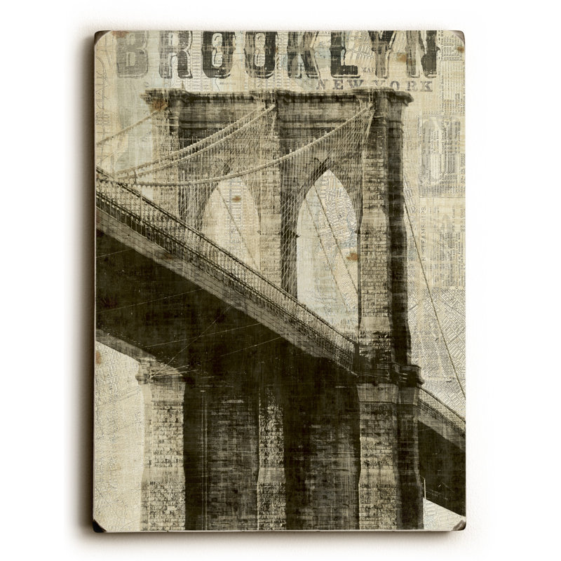 Williston Forge Vintage Ny Brooklyn Bridge Painting Print Wayfair