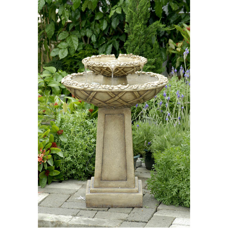 Jeco Inc Tiered Bird Bath Fountain Reviews Wayfair Tiered Bird Bath Fountain