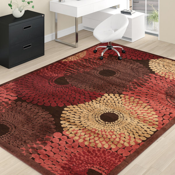 Brown/Red Area Rug by Wade Logan