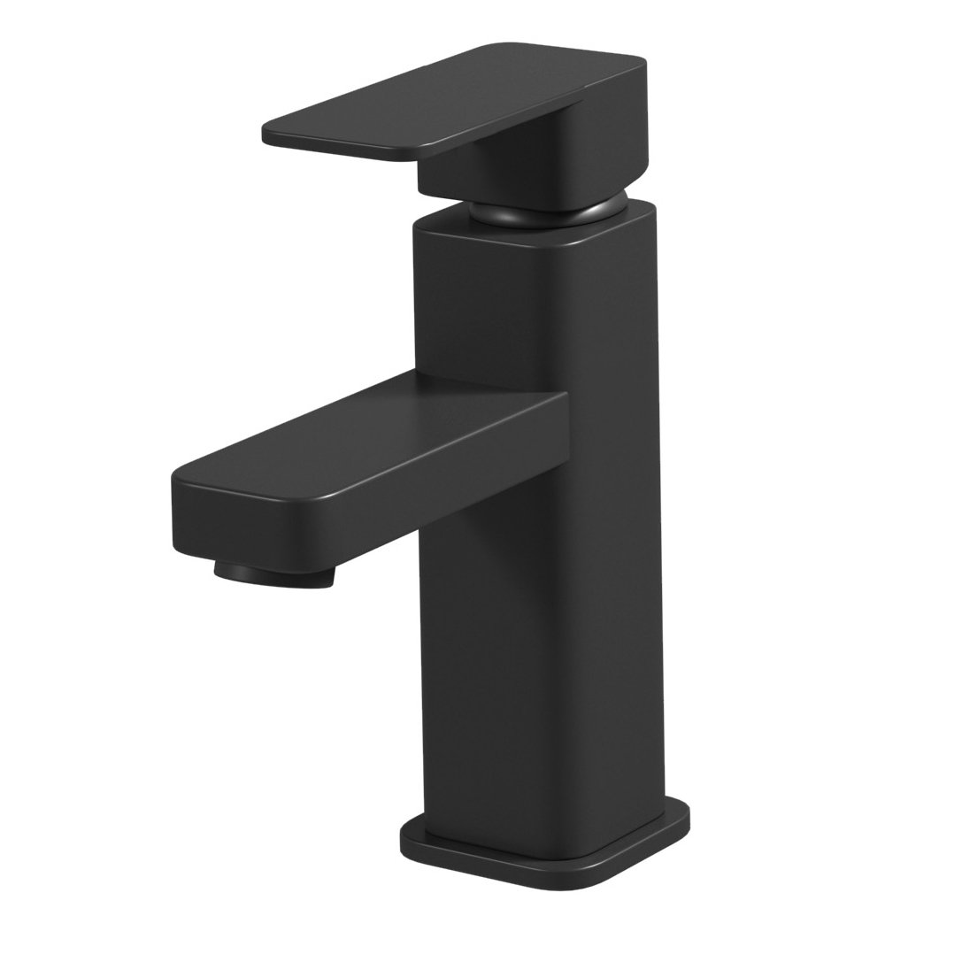 Schwarze Waschtischarmatur Badarmatur Wasserhahn Waschbecken mit Ablaufgarnitur Schwarze Waschtischarmatur Badarmatur Wasserhahn Waschbecken mit Ablaufgarnitur