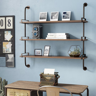 Industrial Pipe Shelves You Ll Love In 2020 Wayfair