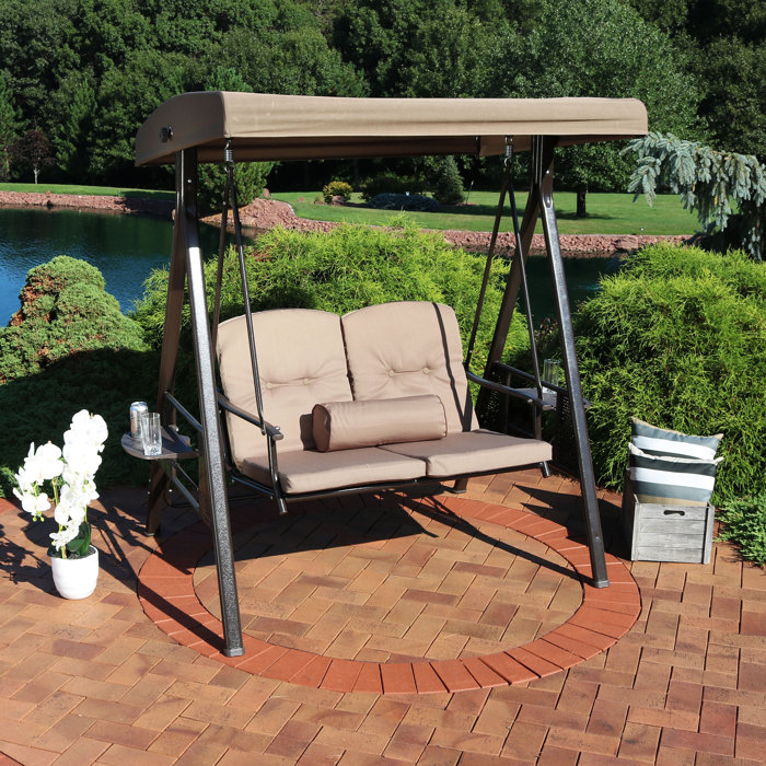 Freeport Park Woodley 2 Person Adjustable Tilt Canopy Patio